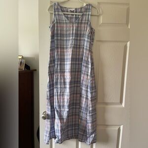 J Jill Love Linen Plaid Dress